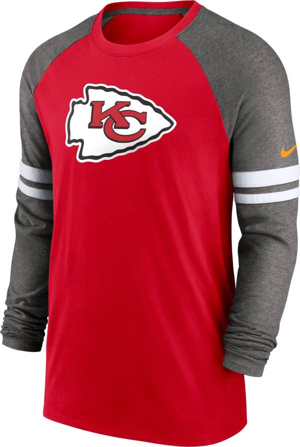 Nike Men's Kansas City Chiefs Dri-FIT Red Long Sleeve Raglan T-Shirt