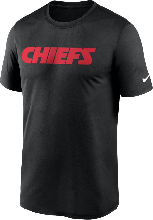 Nike Men's Kansas City Chiefs Legend Wordmark Black Performance T-Shirt