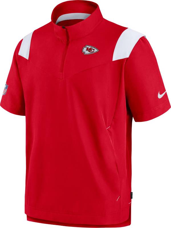 Nike Men's Kansas City Chiefs Coaches Sideline Short Sleeve Red Jacket