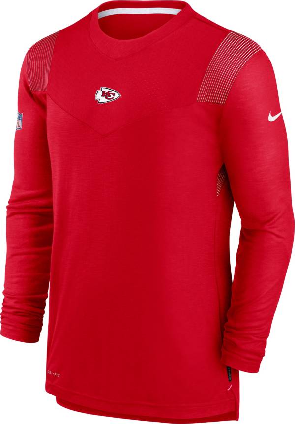 Nike Men's Kansas City Chiefs Sideline Player Dri-FIT Long Sleeve Red T-Shirt