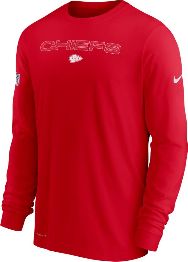 Nike Men's Kansas City Chiefs Sideline Team Issue Red Long Sleeve T-Shirt