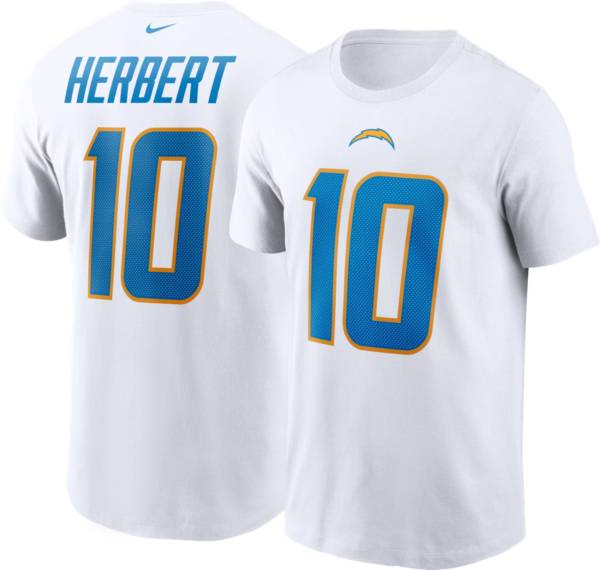 Nike Men's Los Angeles Chargers Justin Herbert #10 White T-Shirt product image