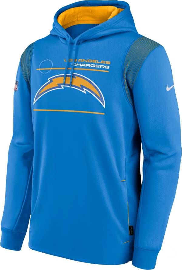 Nike Men's Los Angeles Chargers Sideline Therma-FIT Blue Pullover Hoodie product image