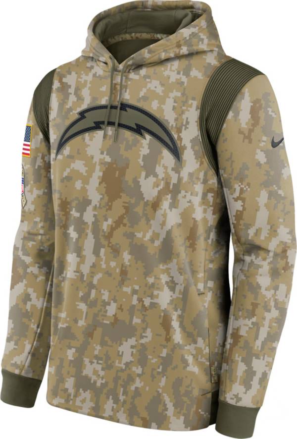 Nike Men's Los Angeles Chargers Salute to Service Camouflage Hoodie