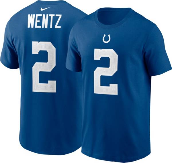 Nike Men's Indianapolis Colts Carson Wentz #2 Blue T-Shirt