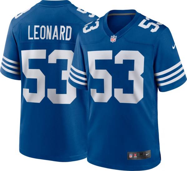 Nike Men's Indianapolis Colts Darius Leonard #53 Alternate Blue Game Jersey