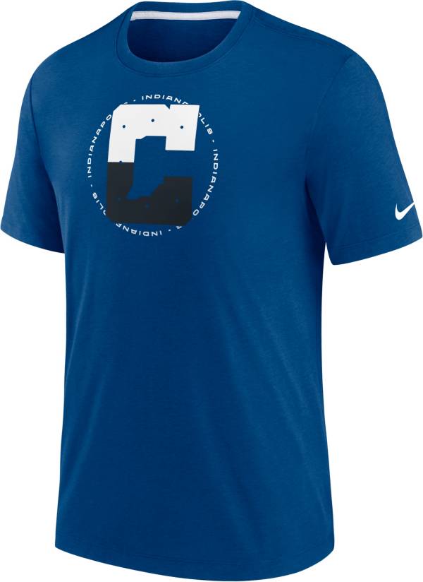 Nike Men's Indianapolis Colts Impact Tri-Blend Blue T-Shirt