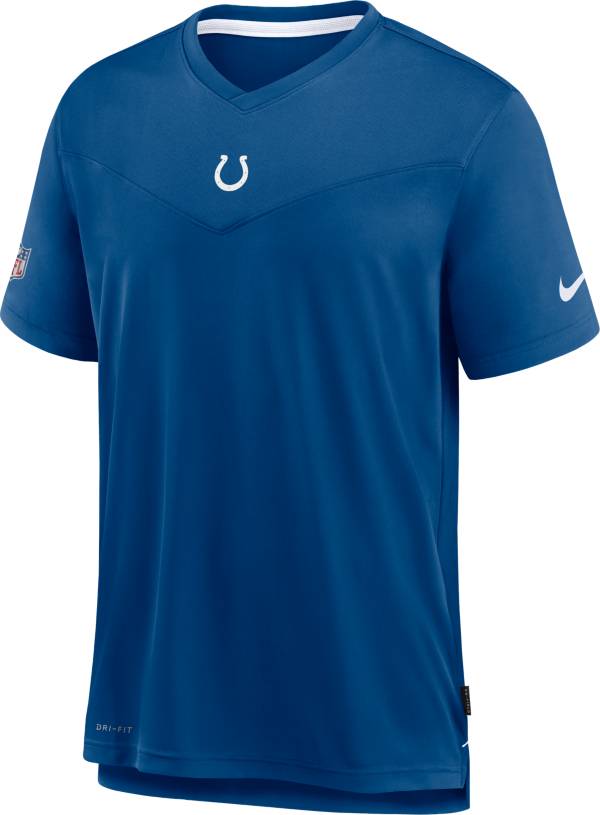 Nike Men's Indianapolis Colts Sideline Coaches Blue T-Shirt