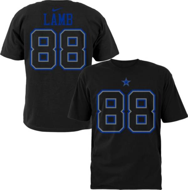 Nike Men's Dallas Cowboys CeeDee Lamb #88 Logo Black T-Shirt