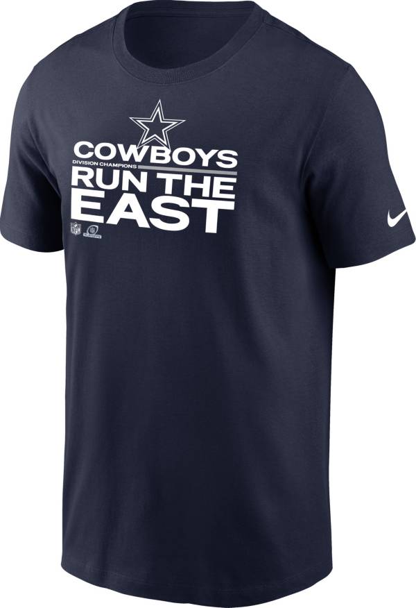 Nike Men's Dallas Cowboys 2021 Run the NFC East Division Champions Navy T-Shirt
