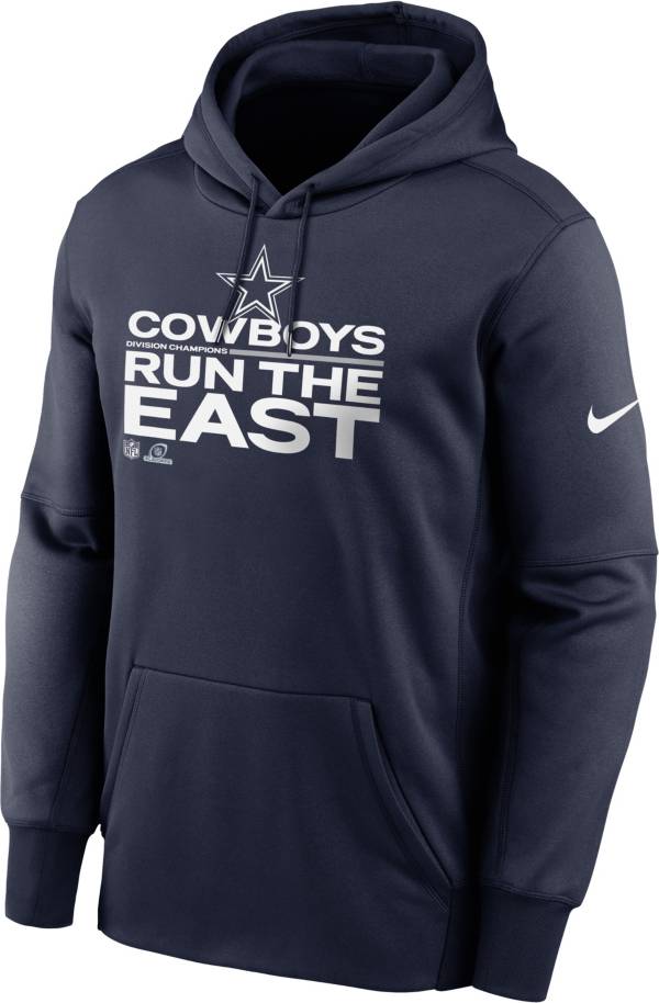 Nike Men's Dallas Cowboys 2021 Run the NFC East Division Champions Navy Pullover Hoodie