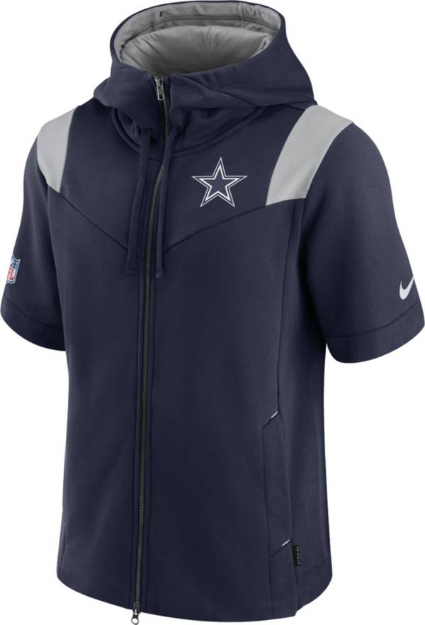 Nike Men's Dallas Cowboys Sideline Showout Full-Zip Short-Sleeve Hoodie