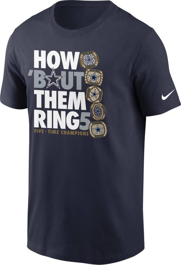 Nike Men's Dallas Cowboys Them Rings Navy T-Shirt