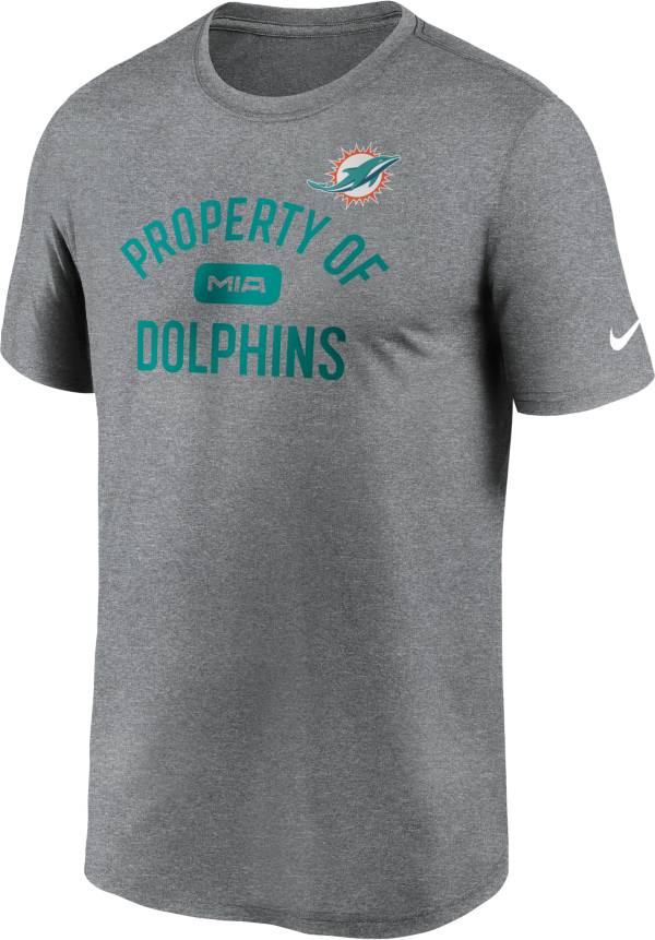 Nike Men's Miami Dolphins Legend 'Property Of' Grey T-Shirt