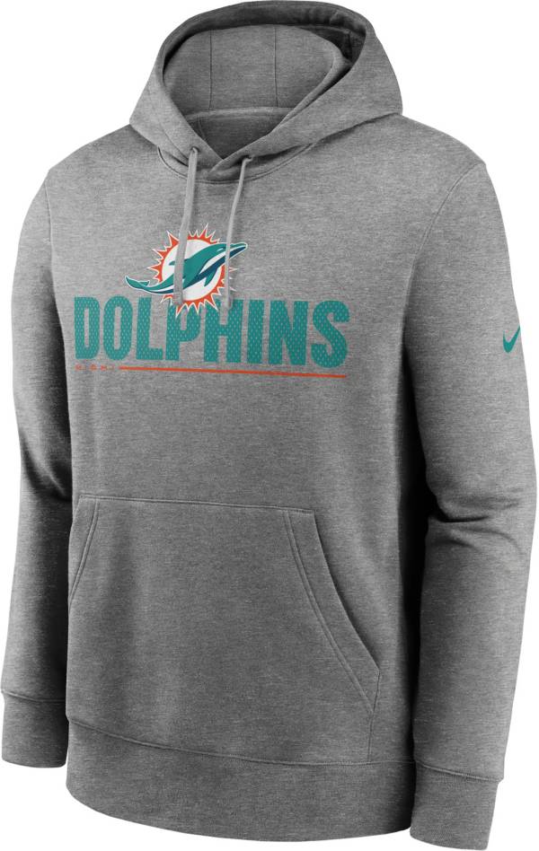 Nike Men's Miami Dolphins Impact Club Grey Hoodie