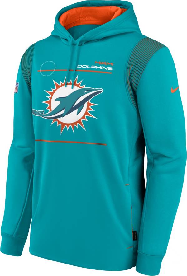 Nike Men's Miami Dolphins Sideline Therma-FIT Aqua Pullover Hoodie