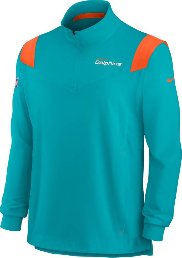 Nike Men's Miami Dolphins Coaches Sideline Long Sleeve Turbo Green Jacket