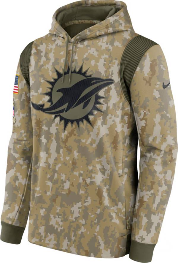 Nike Men's Miami Dolphins Salute to Service Camouflage Hoodie