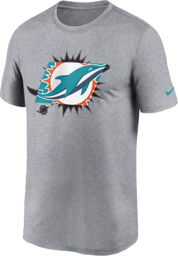 Nike Men's Miami Dolphins Tonal Logo Legend Grey T-Shirt