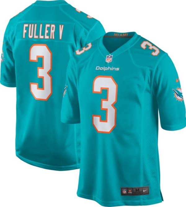 Nike Men's Miami Dolphins Will Fuller #3 Aqua Game Jersey