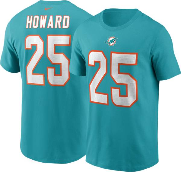 Nike Men's Miami Dolphins Xavien Howard #25 Aqua T-Shirt