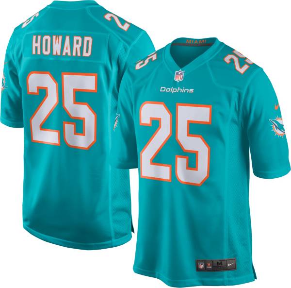 Nike Men's Miami Dolphins Xavien Howard #25 Aqua Game Jersey