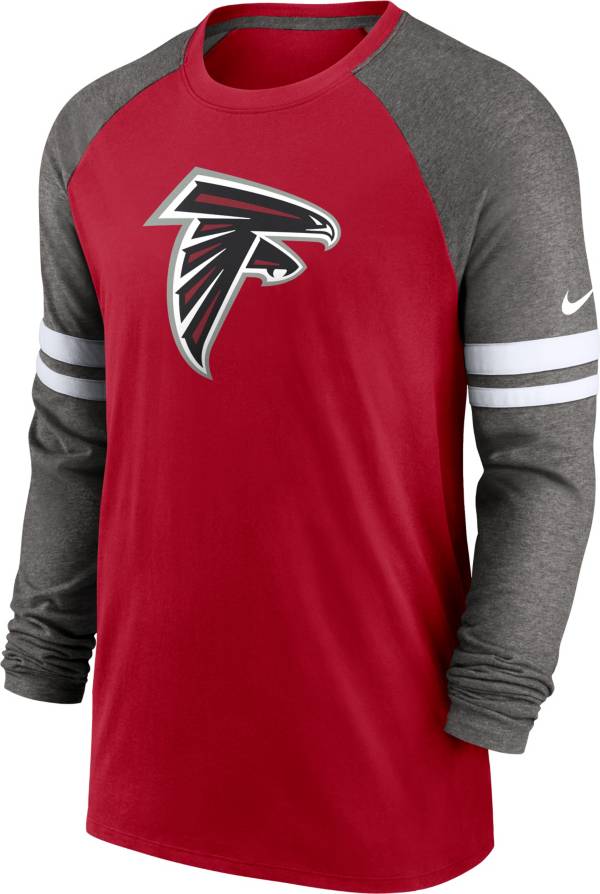 Nike Men's Atlanta Falcons Dri-FIT Red Long Sleeve Raglan T-Shirt