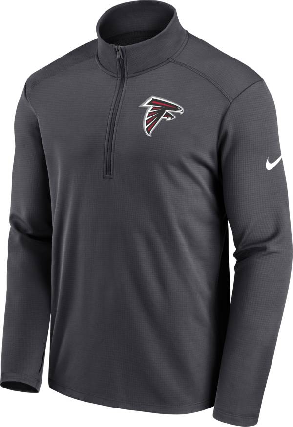 Nike Men's Atlanta Falcons Logo Pacer Grey Half-Zip Pullover