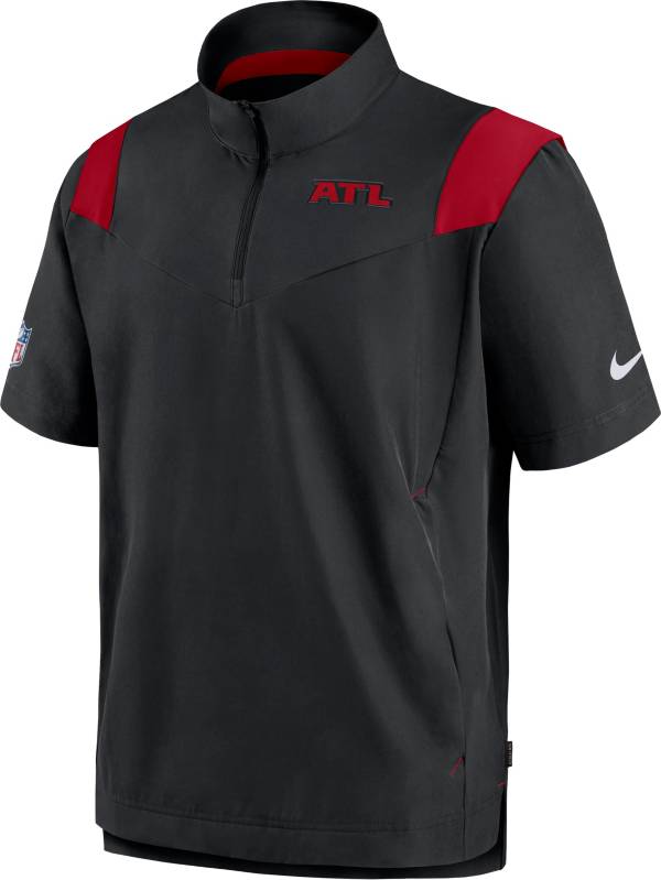 Nike Men's Atlanta Falcons Coaches Sideline Short Sleeve Black Jacket