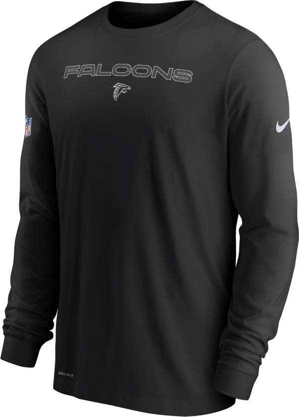 Nike Men's Atlanta Falcons Sideline Team Issue Black Long Sleeve T-Shirt