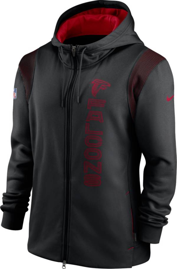 Nike Men's Atlanta Falcons Sideline Therma-FIT Full-Zip Black Hoodie