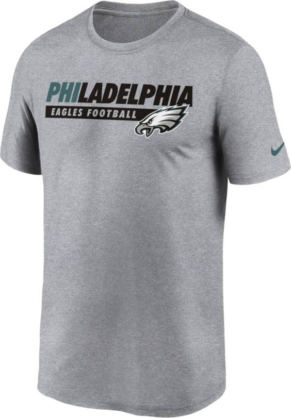 Nike Men's Philadelphia Eagles Club Wordmark Legend Grey T-Shirt