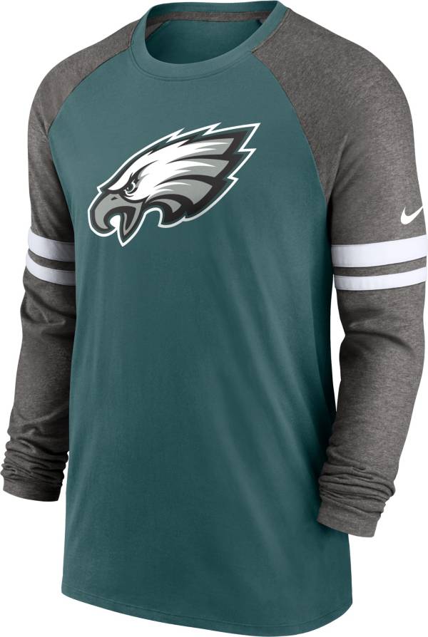 Nike Men's Philadelphia Eagles Dri-FIT Green Long Sleeve Raglan T-Shirt