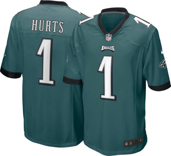 Nike Men's Philadelphia Eagles Jalen Hurts #1 Sport Teal Game Jersey