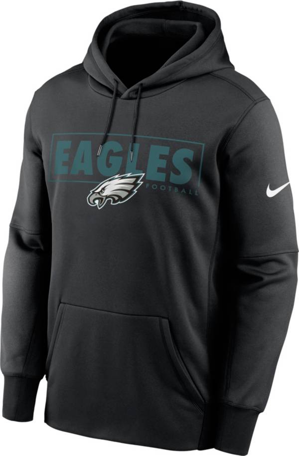 Nike Men's Philadelphia Eagles Left Chest Therma-FIT Black Hoodie