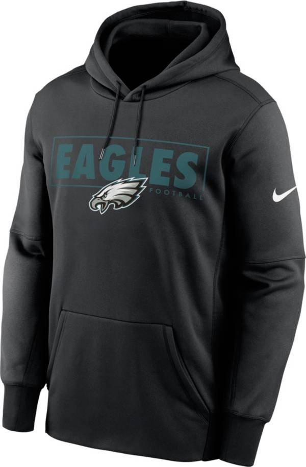 Nike Men's Philadelphia Eagles Left Chest Therma-FIT Black Hoodie product image
