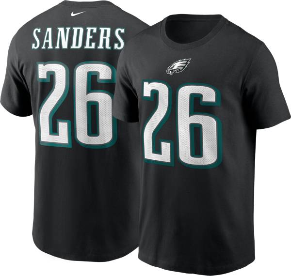 Nike Men's Philadelphia Eagles Miles Sanders #26 Black T-Shirt
