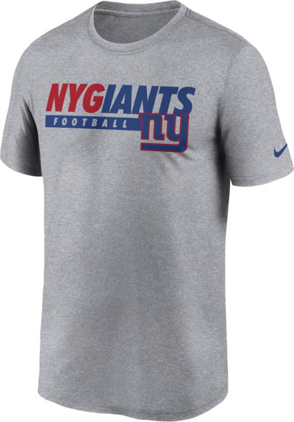 Nike Men's New York Giants Club Wordmark Legend Grey T-Shirt product image