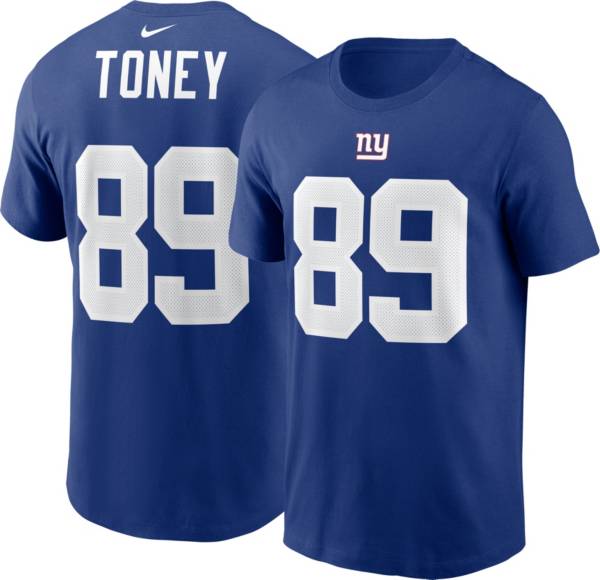 Nike Men's New York Giants Kadarius Toney #89 Blue T-Shirt