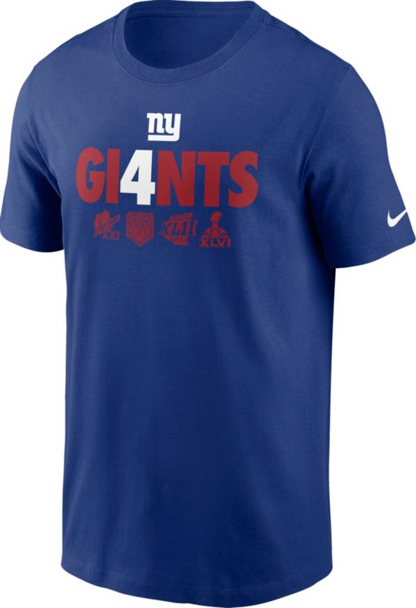 Nike Men's New York Giants Gi4ants Blue T-Shirt