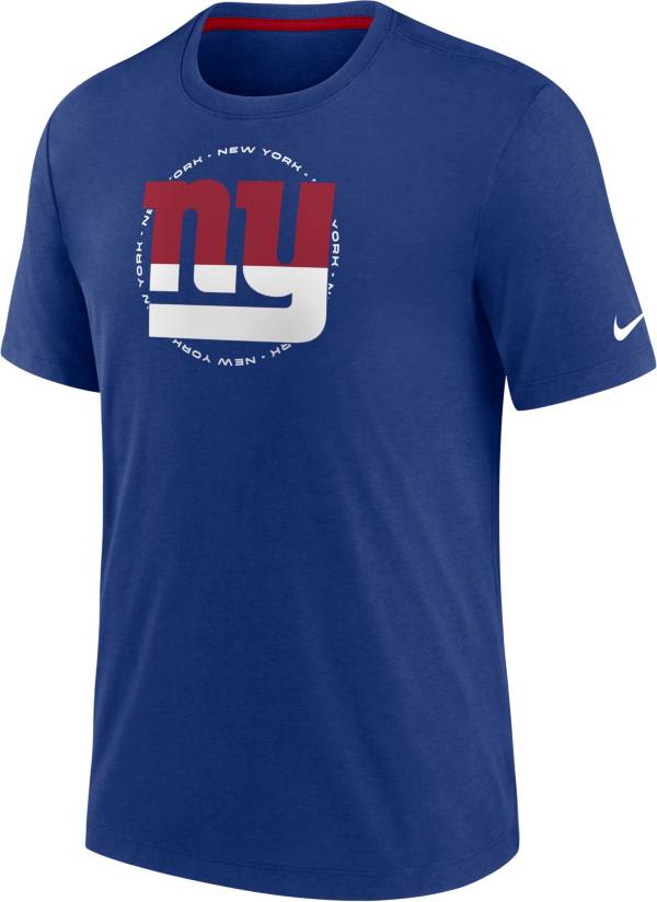 Nike Men's New York Giants Impact Tri-Blend Blue T-Shirt