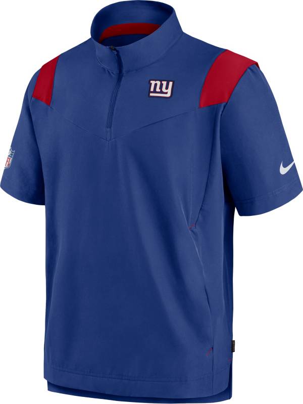 Nike Men's New York Giants Coaches Sideline Short Sleeve Blue Jacket