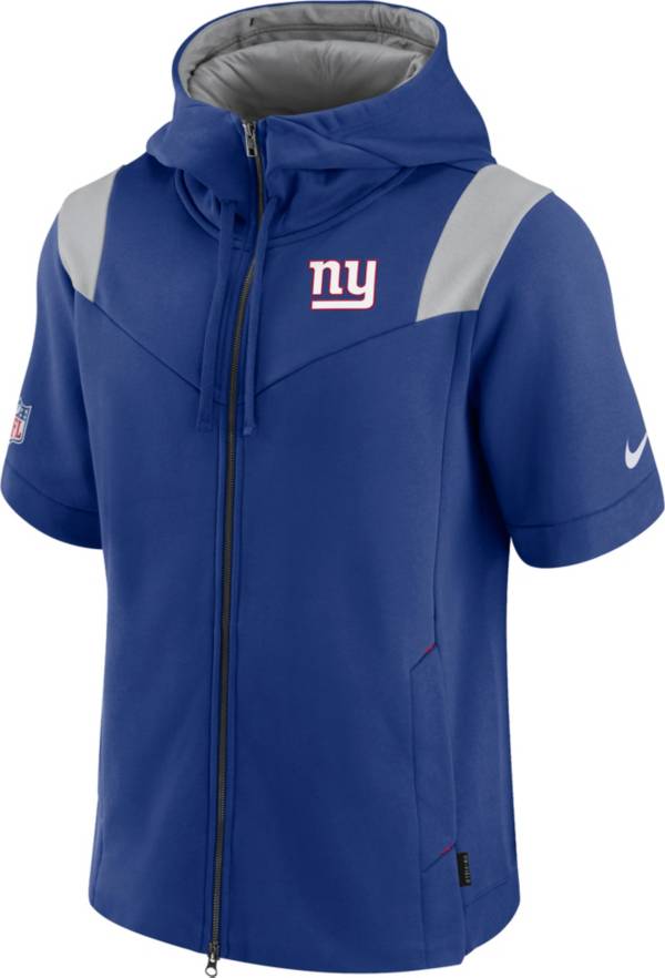 Nike Men's New York Giants Sideline Showout Full-Zip Short-Sleeve Hoodie