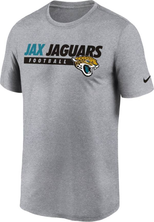 Nike Men's Jacksonville Jaguars Club Wordmark Legend Grey T-Shirt