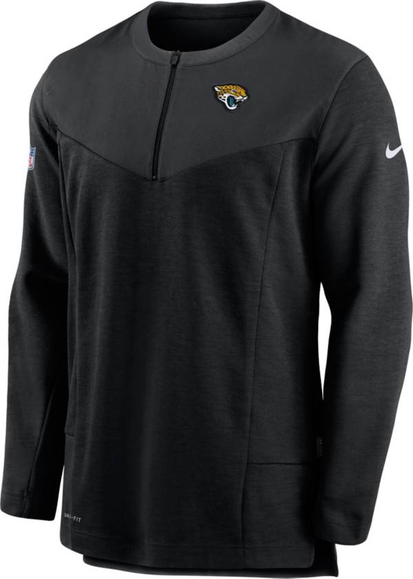 Nike Men's Jacksonville Jaguars Sideline Coach Half-Zip Black Pullover