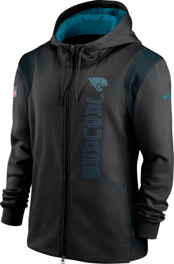 Nike Men's Jacksonville Jaguars Sideline Therma-FIT Full-Zip Black Hoodie