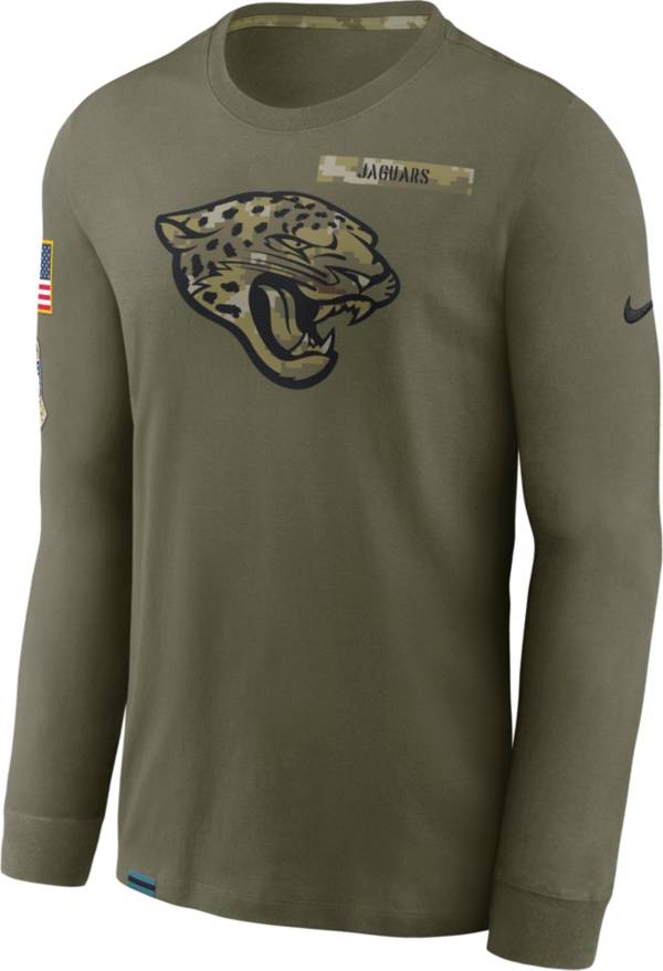 Nike Men's Jacksonville Jaguars Salute to Service Olive Long Sleeve T-Shirt