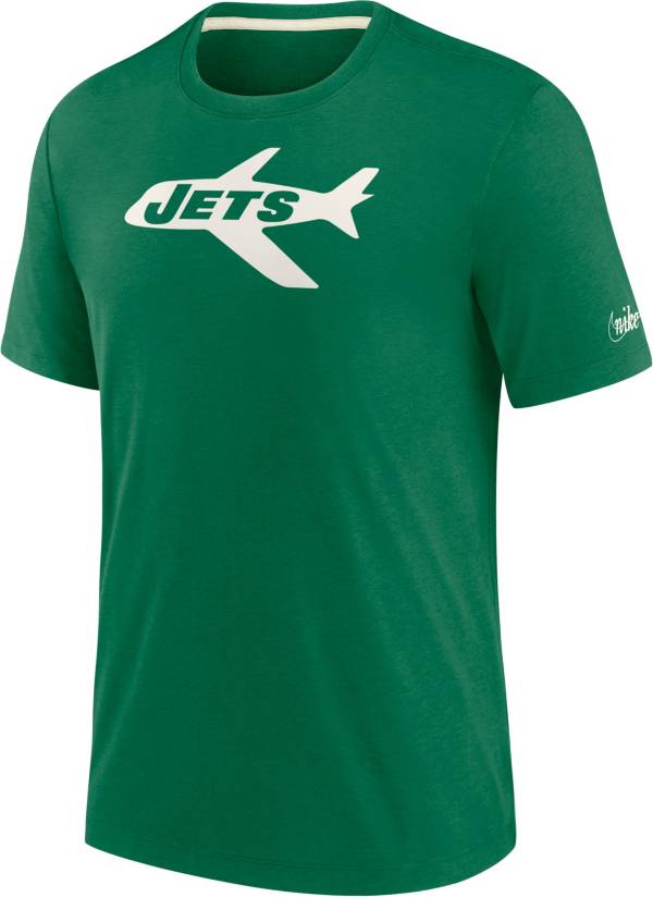 Nike Men's New York Jets Historic Tri-Blend Green T-Shirt