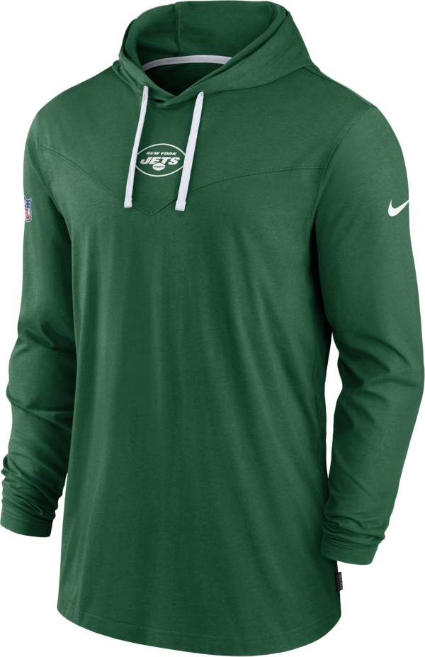 Nike Men's New York Jets Sideline Dri-FIT Hooded Long Sleeve Green T-Shirt product image