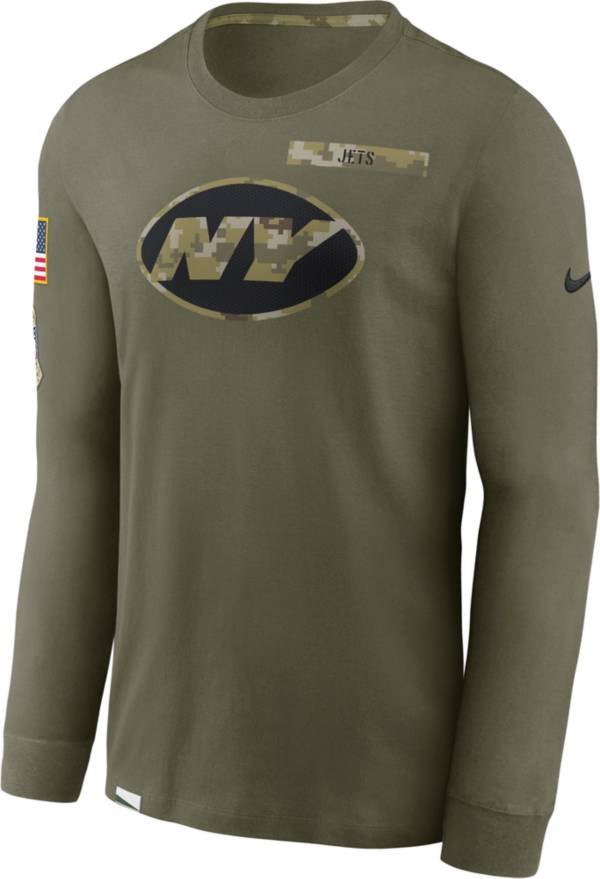 Nike Men's New York Jets Salute to Service Olive Long Sleeve T-Shirt